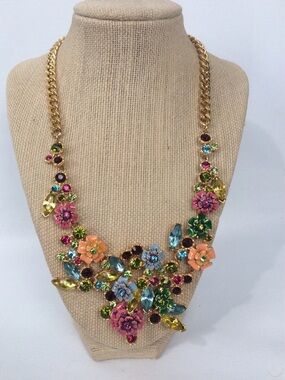 Joan Rivers XV Anniversary Floral Statement Necklace Vintage